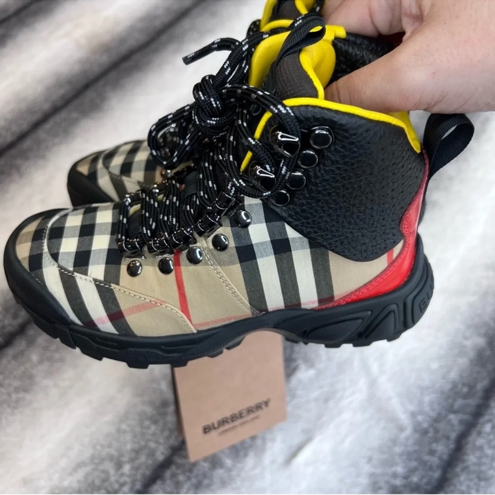 Burberry Vintage Check Logo Tor Hiking Boots